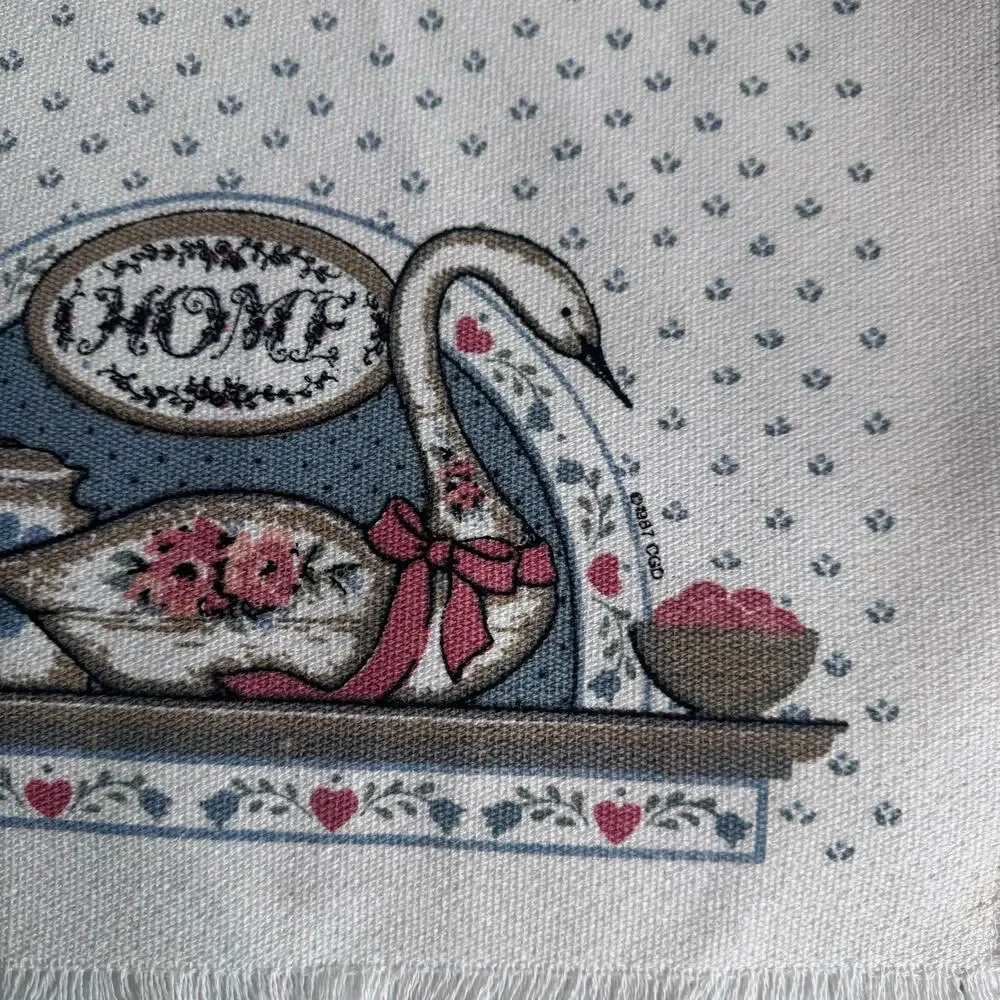 Vintage Goose 1987 Set of 4 Placemats Woven Cottage Core Country USA